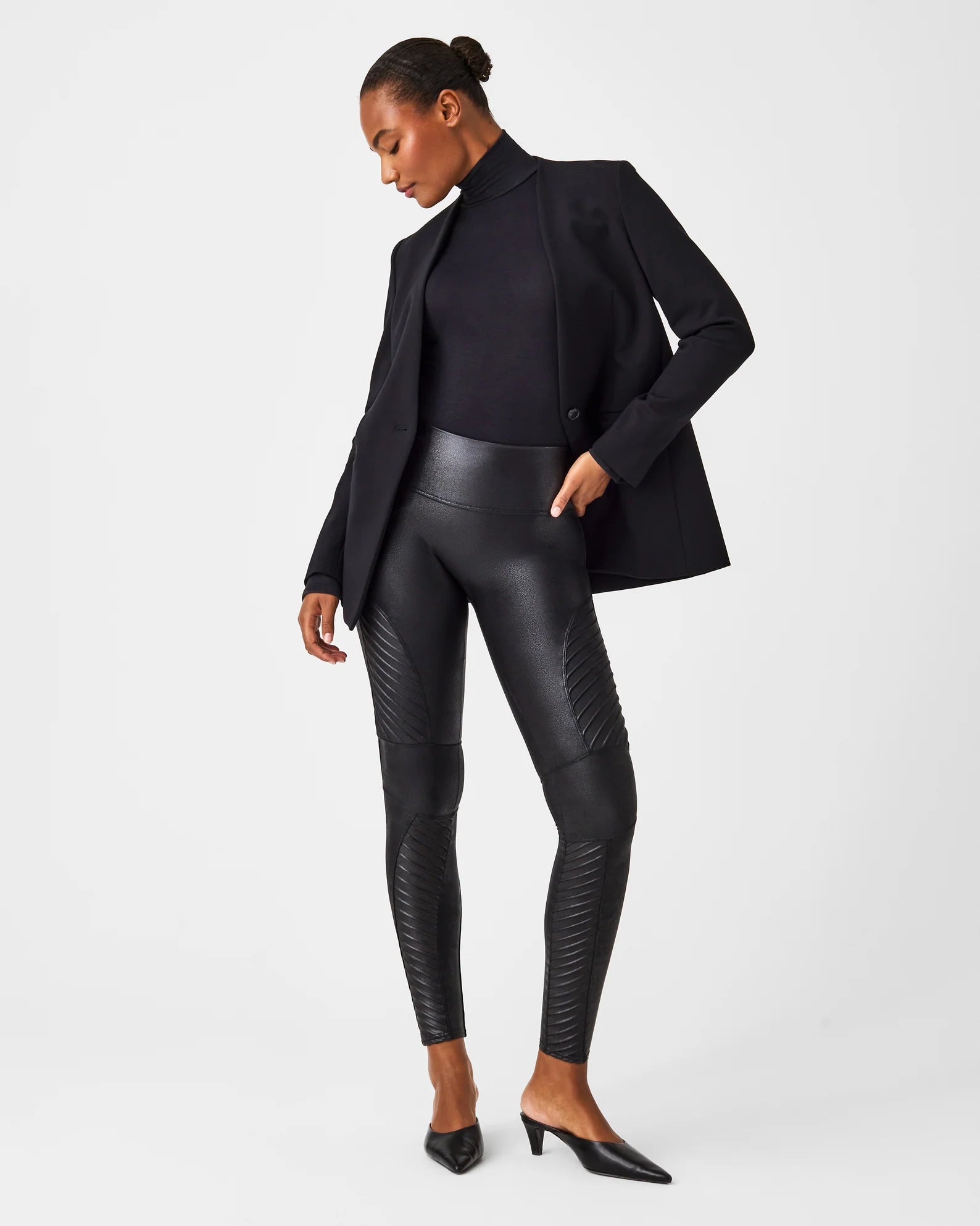 Faux Leather Moto Leggings – Morgan's